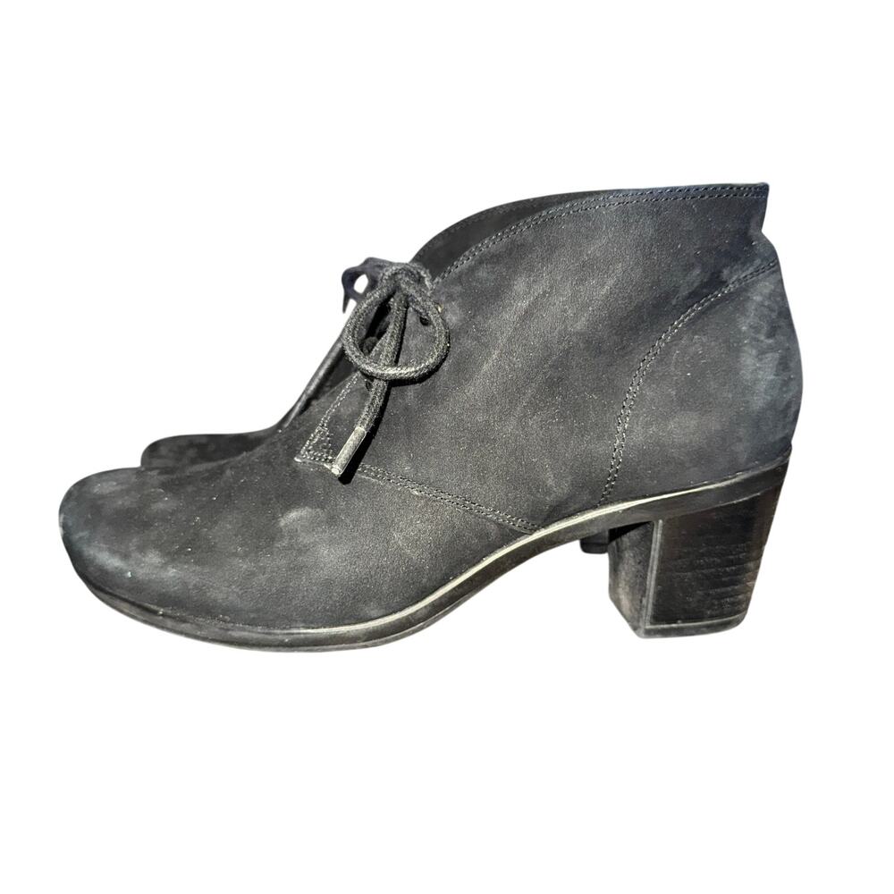 Abeo Potrero Ankle Boot Women's Size 6 N Black Leather Lace Up Bootie Shoe